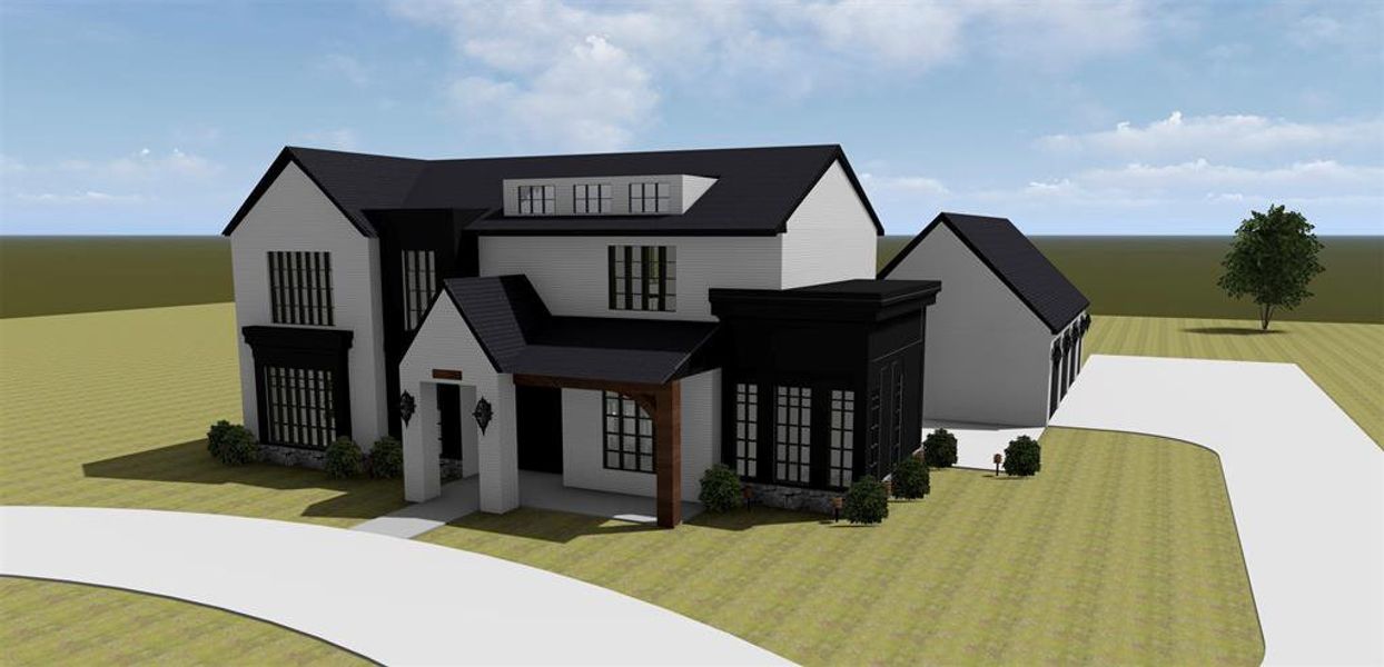 Exterior rendering of this home design in , Alma, TX (Image 8). Exterior rendering of this home design in , Alma, TX (Image 8).