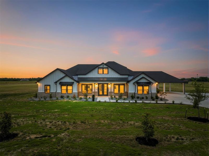 Front exterior of a new home in , Ennis, TX, highlighting curb appeal (Image 28).