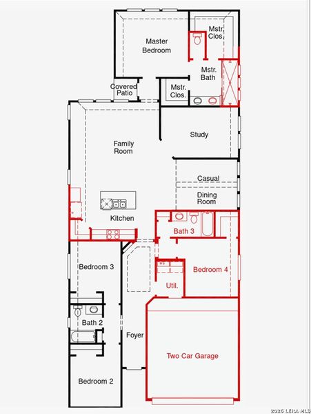 2D floor plan layout of this home in Davis Ranch, San Antonio, TX (Image 2). 2D floor plan layout of this home in Davis Ranch, San Antonio, TX (Image 2).