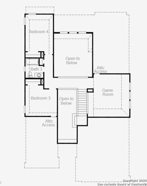 2D floor plan layout of this home in Nopal Valley, San Antonio, TX (Image 3). 2D floor plan layout of this home in Nopal Valley, San Antonio, TX (Image 3).