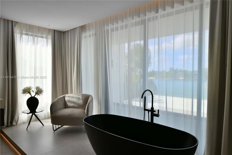 Furnished interior view inside a new home in , Miami Beach (Image 6).