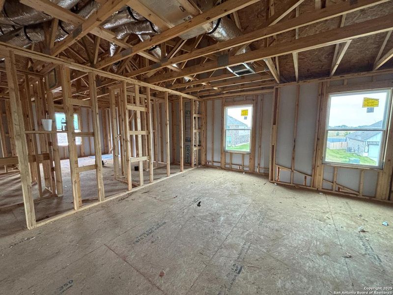 In-progress construction of a new home in The Heights at Saddlebrook Ranch 60's, Schertz, TX (Image 17).