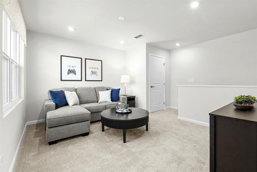 Representative furnished interior of a home built from the Fairview by Ryan Homes in Oakwood Trace, Fairburn (Image 32).