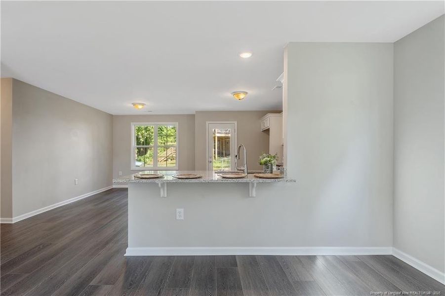 Peninsula for extra sitting