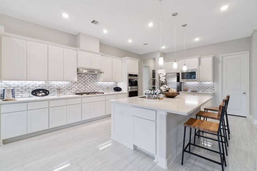 Representative furnished interior of a home built from the Hanover 3968 by J. Patrick Homes in Jubilee 80′ Lots, Hockley (Image 10).