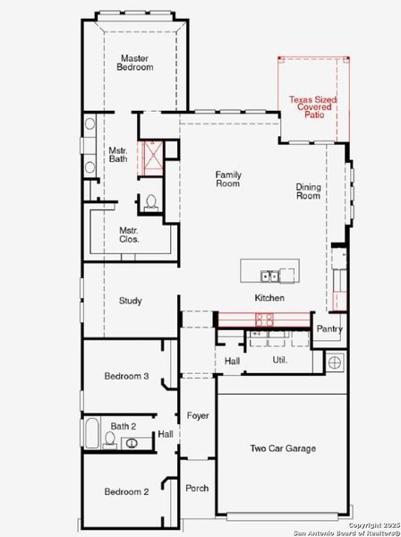 2D floor plan layout of this home in Foxbrook, Cibolo, TX (Image 5). 2D floor plan layout of this home in Foxbrook, Cibolo, TX (Image 5).