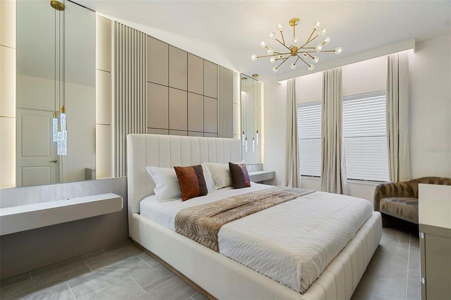 Furnished interior view inside a new home in , Orlando (Image 38).