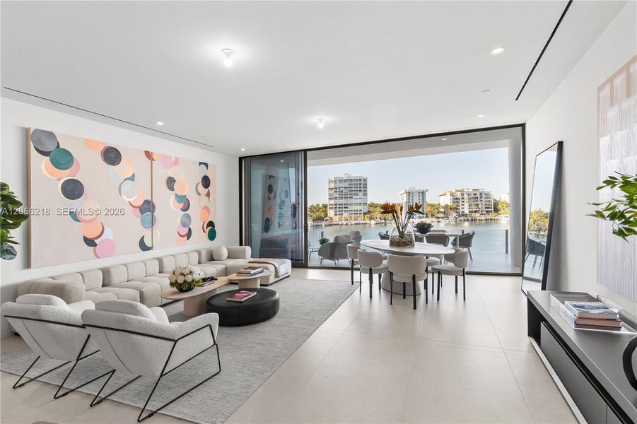 Furnished interior view inside a new home in , Miami (Image 30).
