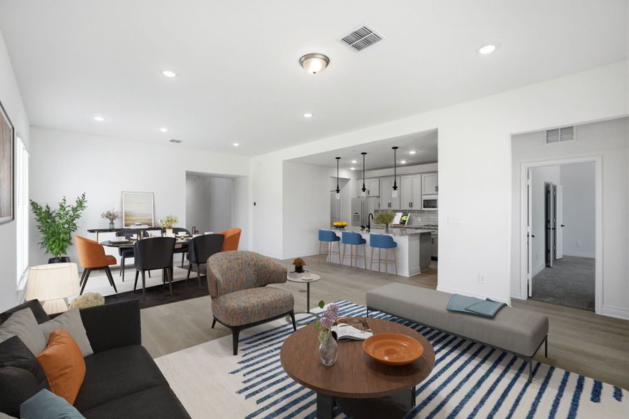 Representative furnished interior of a home built from the Wheeler by Pulte Homes in Corley Farms, Boerne (Image 5).