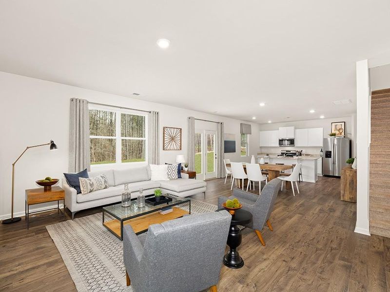 Furnished interior view inside a new home in Oaks at Cedar Grove, Fairburn (Image 21).
