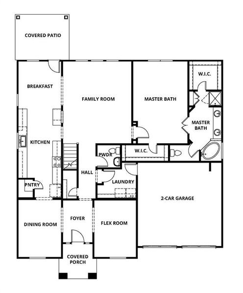 The Redwood Floor Plan First Floor Rendering