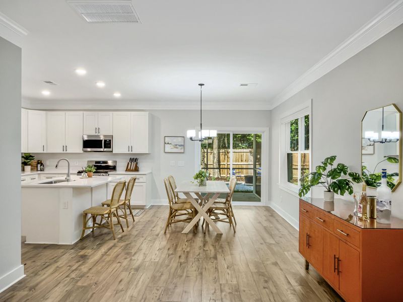 Furnished interior view inside a new home in , James Island (Image 38).