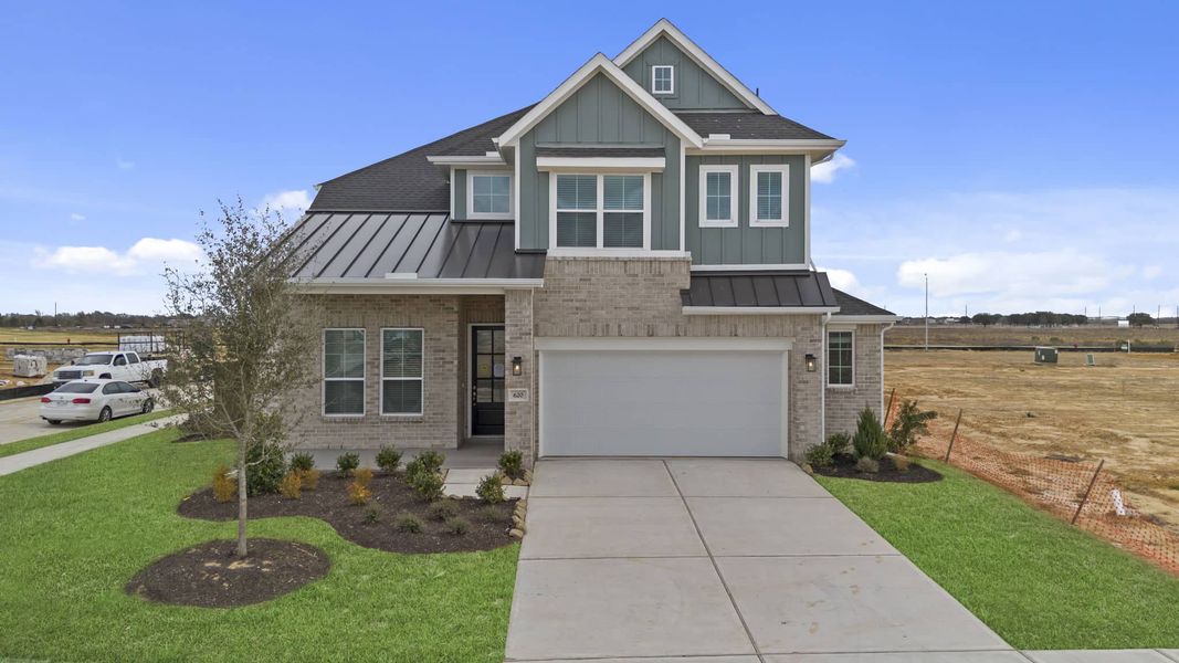 Front exterior of a new home in Attwater, Waller, TX, highlighting curb appeal (Image 19).