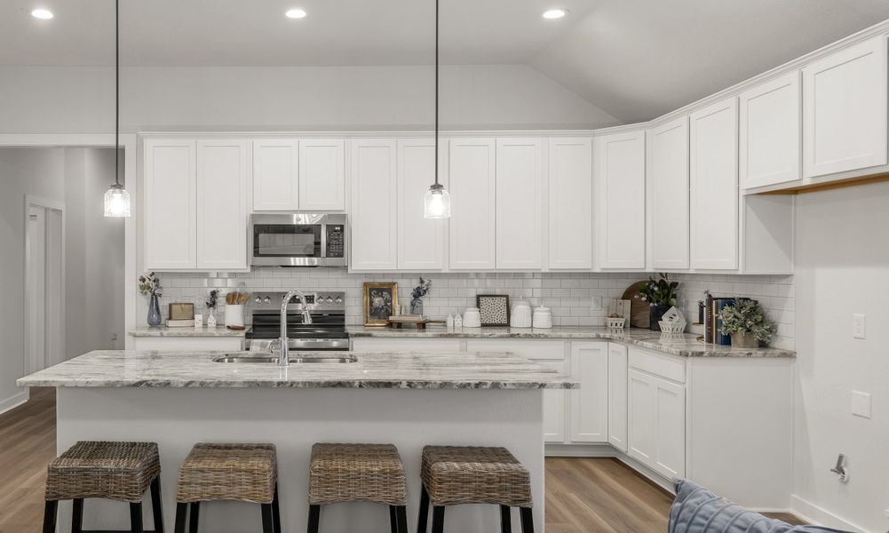 Representative furnished interior of a home built from the The Dahlia by Avonley Homes in Austin's Colony, Bryan (Image 22).
