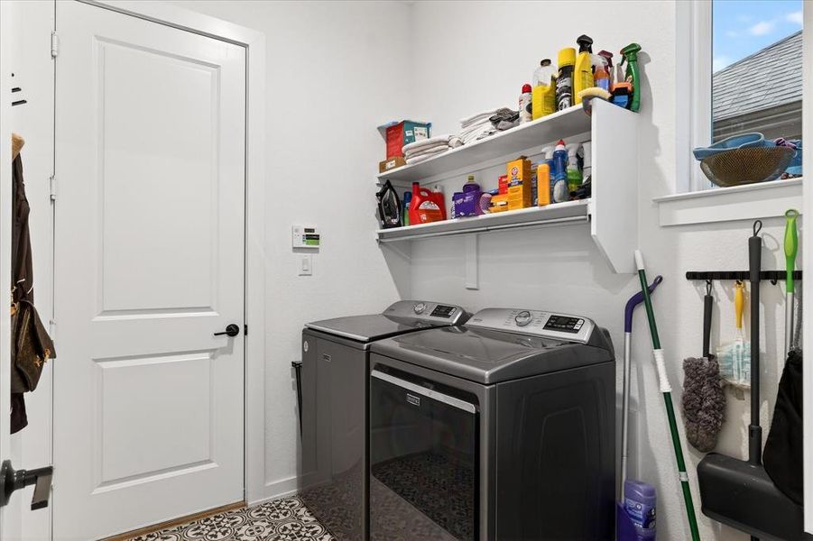 Washroom featuring separate washer and dryer Washroom featuring separate washer and dryer