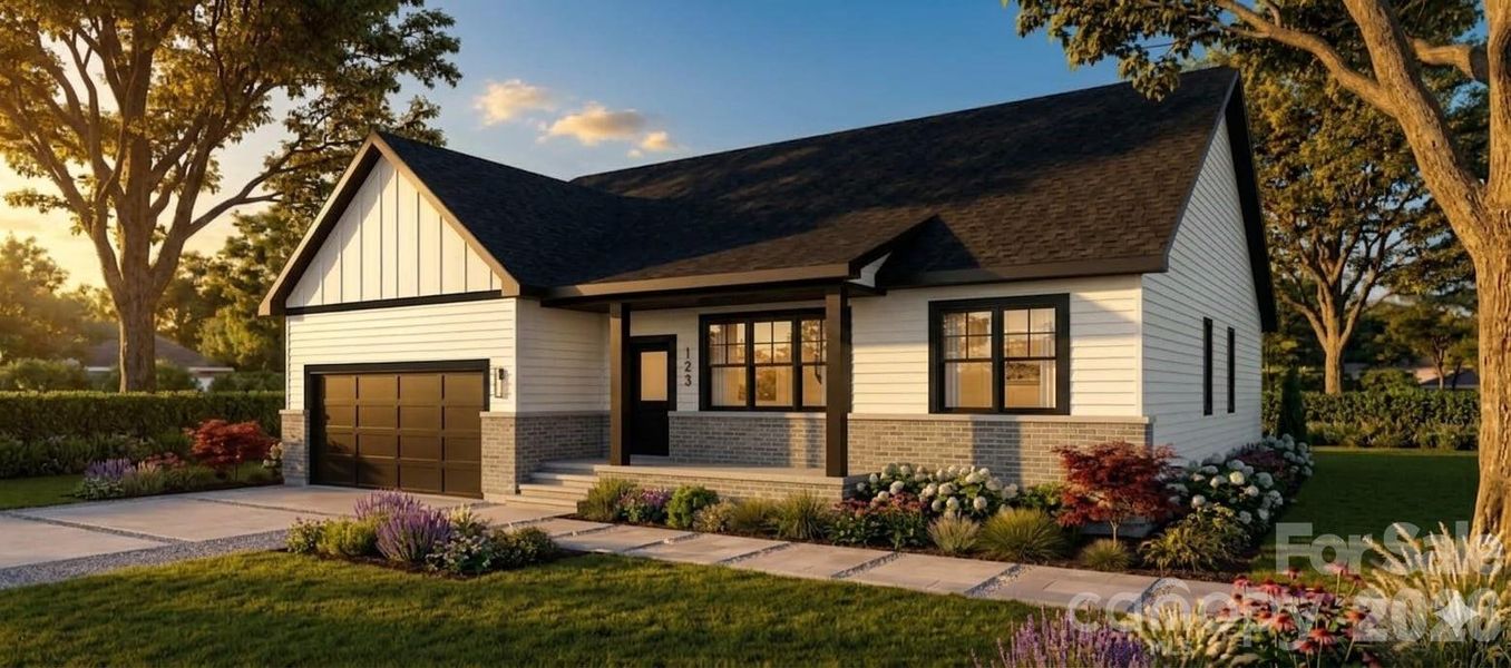 Front exterior of a new home in , Morganton, NC, highlighting curb appeal (Image 3).