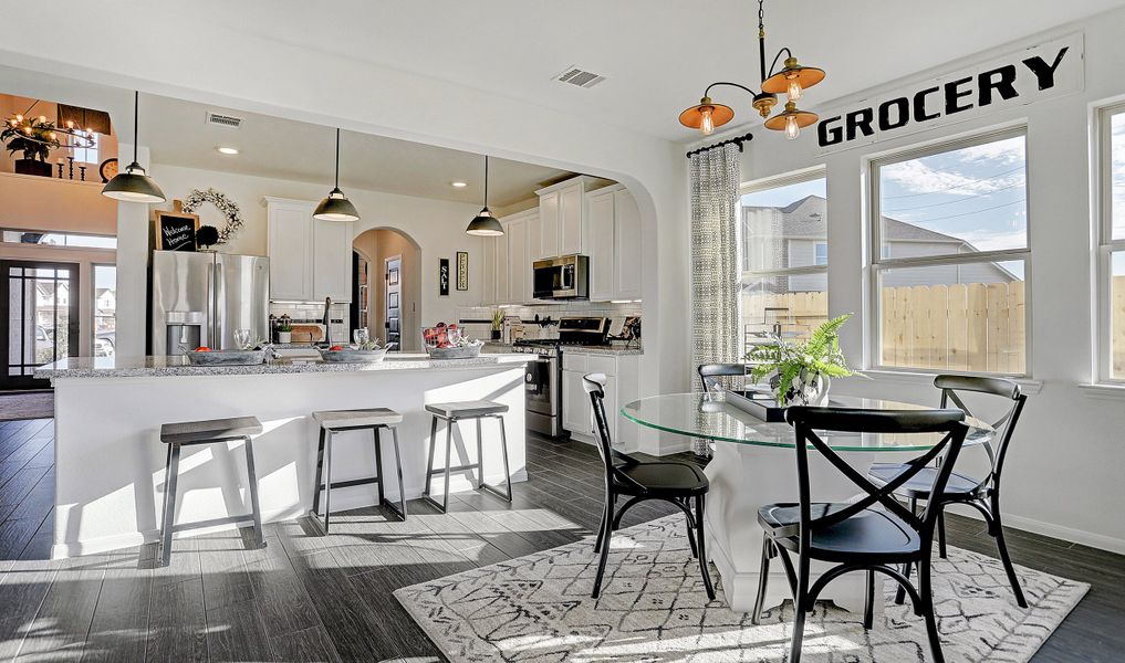 Sun-lit dining area