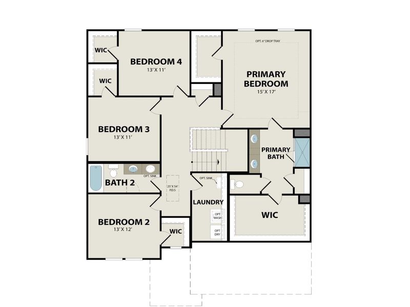 2D floor plan layout of this home in Benders Cove, Mount Juliet, TN (Image 4).
