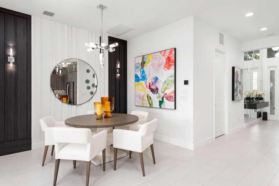 Representative furnished interior of a home built from the Dorado by GL Homes in Apex at Avenir, Palm Beach Gardens (Image 10).