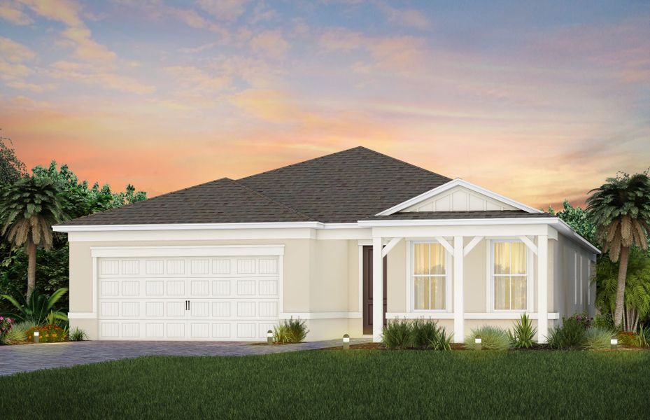Representative exterior photo of a completed home built from the Mystique by Del Webb in Del Webb Sunbridge, St. Cloud, FL (Image 19).