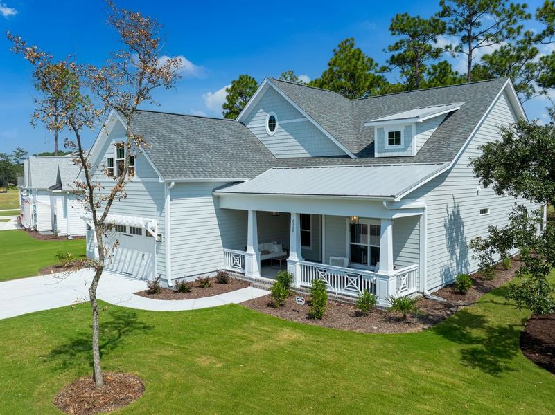 Representative exterior photo of a completed home built from the Ashton by Bill Clark Homes in Sidbury Landing, Wilmington, NC (Image 28). Representative exterior photo of a completed home built from the Ashton by Bill Clark Homes in Sidbury Landing, Wilmington, NC (Image 28).