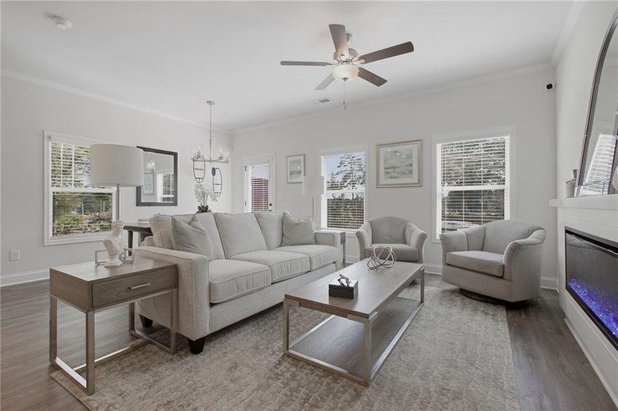 Furnished interior view inside a new home in , Austell (Image 17). Furnished interior view inside a new home in , Austell (Image 17).