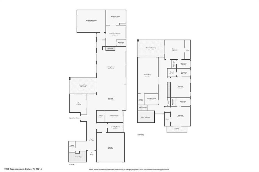 2D floor plan layout of this home in , Dallas, TX (Image 5).