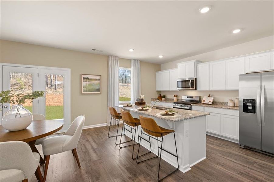 Furnished interior view inside a new home in Jackson Landing, Jefferson (Image 26). Furnished interior view inside a new home in Jackson Landing, Jefferson (Image 26).
