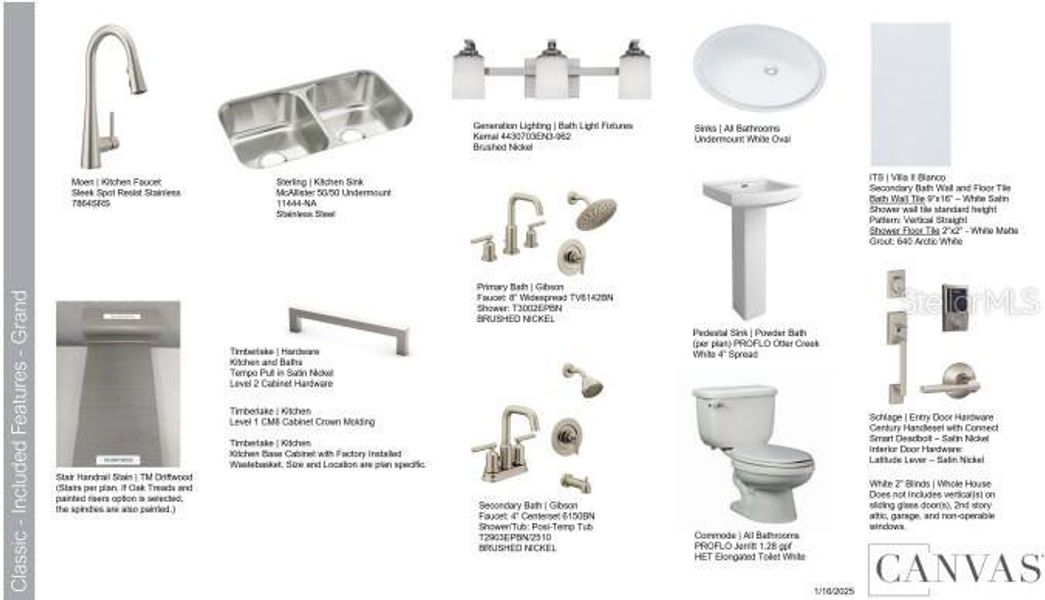 Sample of building materials used in homes in Esplanade at Wiregrass Ranch, Wesley Chapel (Image 46).