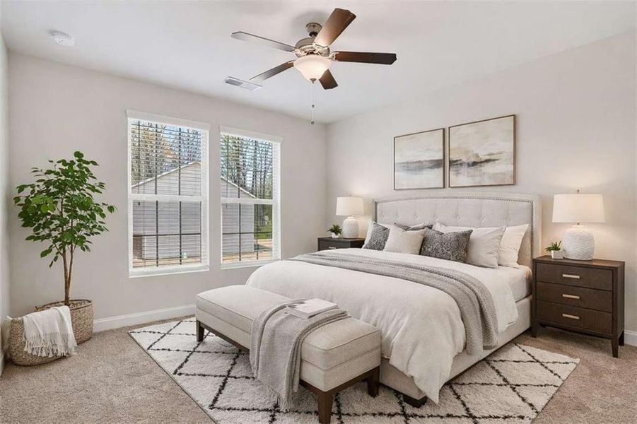 Furnished interior view inside a new home in Morning Creek Forest, South Fulton (Image 7).