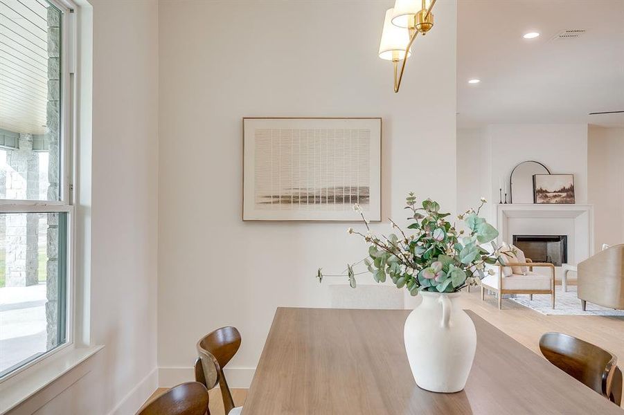 Dining area open to main living