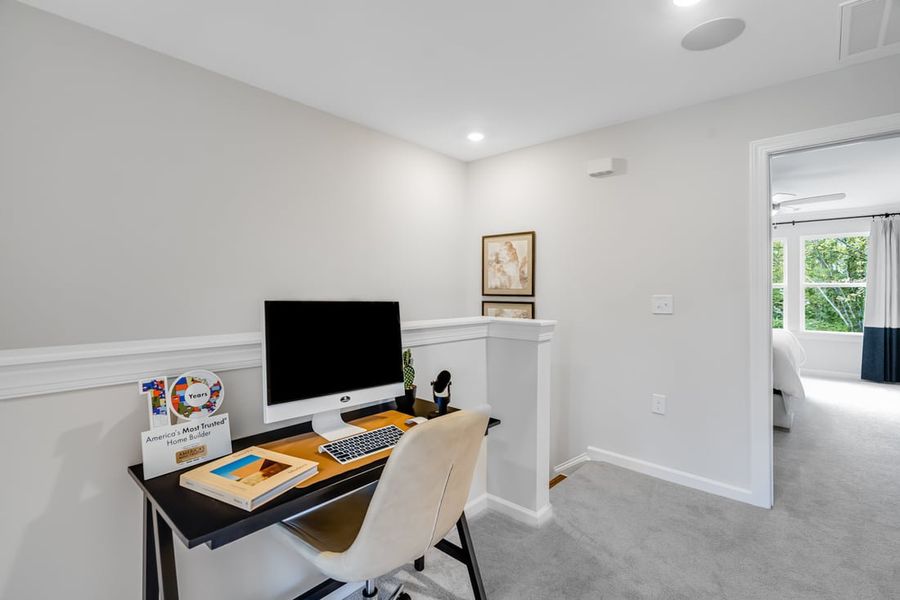 Furnished interior view inside a new home in Forestville Station, Wake Forest (Image 9). Furnished interior view inside a new home in Forestville Station, Wake Forest (Image 9).