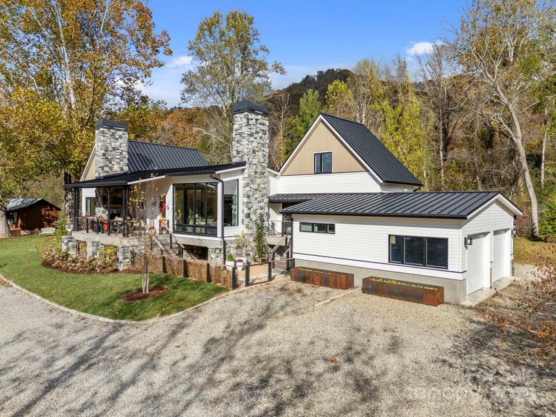 Front exterior of a new home in , Weaverville, NC, highlighting curb appeal (Image 21).