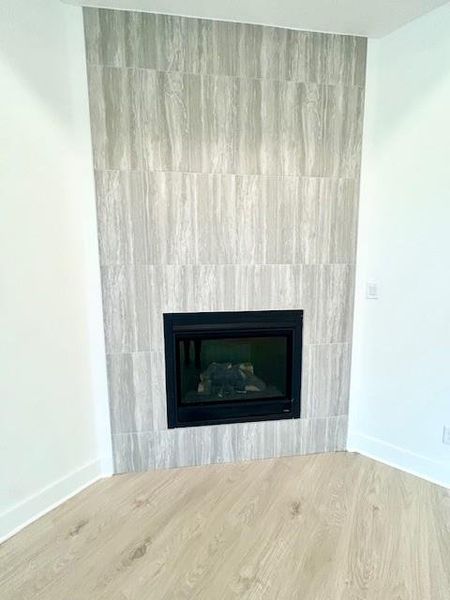 Beautiful fireplace in Family Room