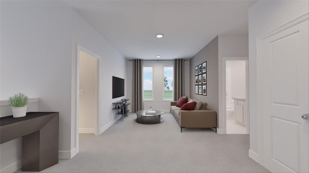 Furnished interior view inside a new home in The Highlands, Porter (Image 12).