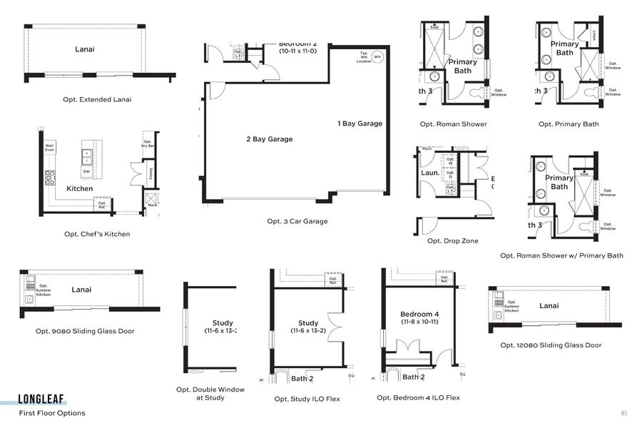 2D floor plan layout for the Longleaf by DRB Homes in Trailside, Mount Dora, FL (Image 4). 2D floor plan layout for the Longleaf by DRB Homes in Trailside, Mount Dora, FL (Image 4).