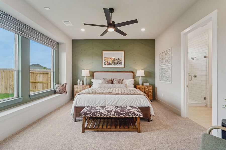 Furnished interior view inside a new home in Sunterra, Katy (Image 10).