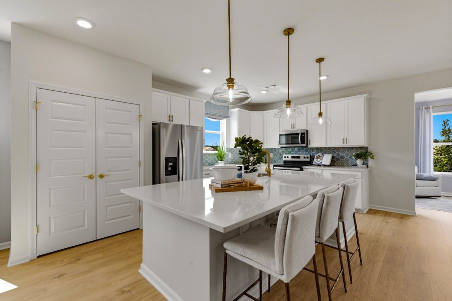 Representative furnished interior of a home built from the Leyland by Beazer Homes in Marshfield, Longs (Image 7).