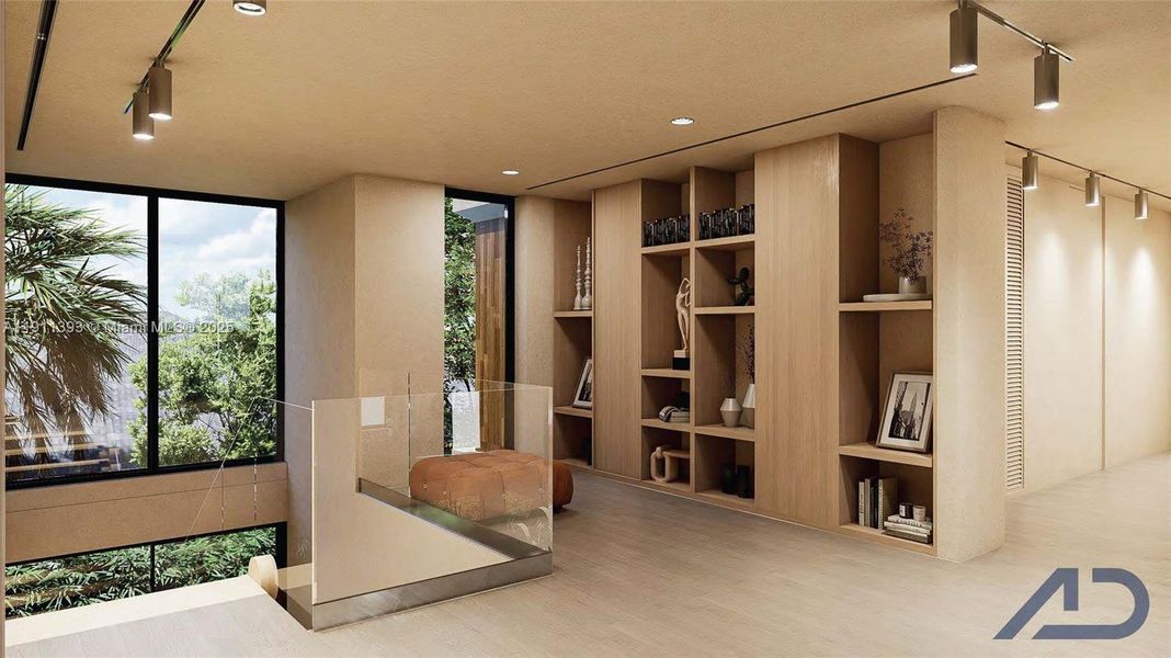 Furnished interior view inside a new home in , Miami Beach (Image 9).