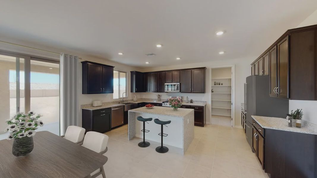 Representative furnished interior of a home built from the 201 by Elliott Homes in Las Barrancas, Yuma (Image 9).