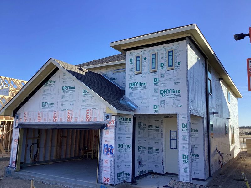 In-progress construction of a new home in The Homestead at Lariat, Liberty Hill, TX (Image 3).