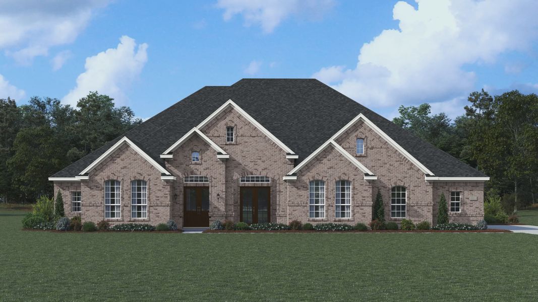 Representative exterior photo of a completed home built from the Astana by Chesmar Homes in Homestead Estates, Sunnyvale, TX (Image 3).