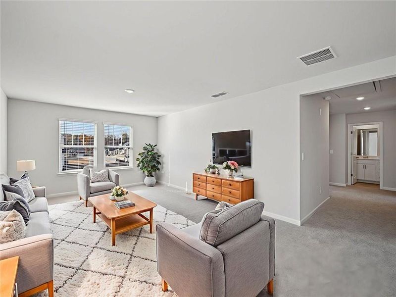 Furnished interior view inside a new home in Creekside at Oxford Park, Fairburn (Image 7). Furnished interior view inside a new home in Creekside at Oxford Park, Fairburn (Image 7).
