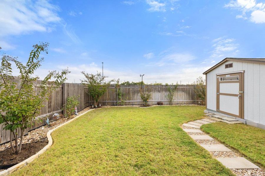 Exterior details and patio area of a home in Durango Farms - Boulevard Collection, Hutto (Image 3).
