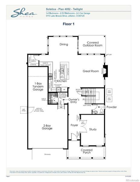 2D floor plan layout of this home in Stargaze at Solstice, Littleton, CO (Image 28). 2D floor plan layout of this home in Stargaze at Solstice, Littleton, CO (Image 28).