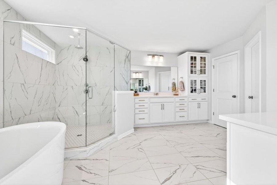 Furnished interior view inside a new home in Reunion, Flowery Branch (Image 48).