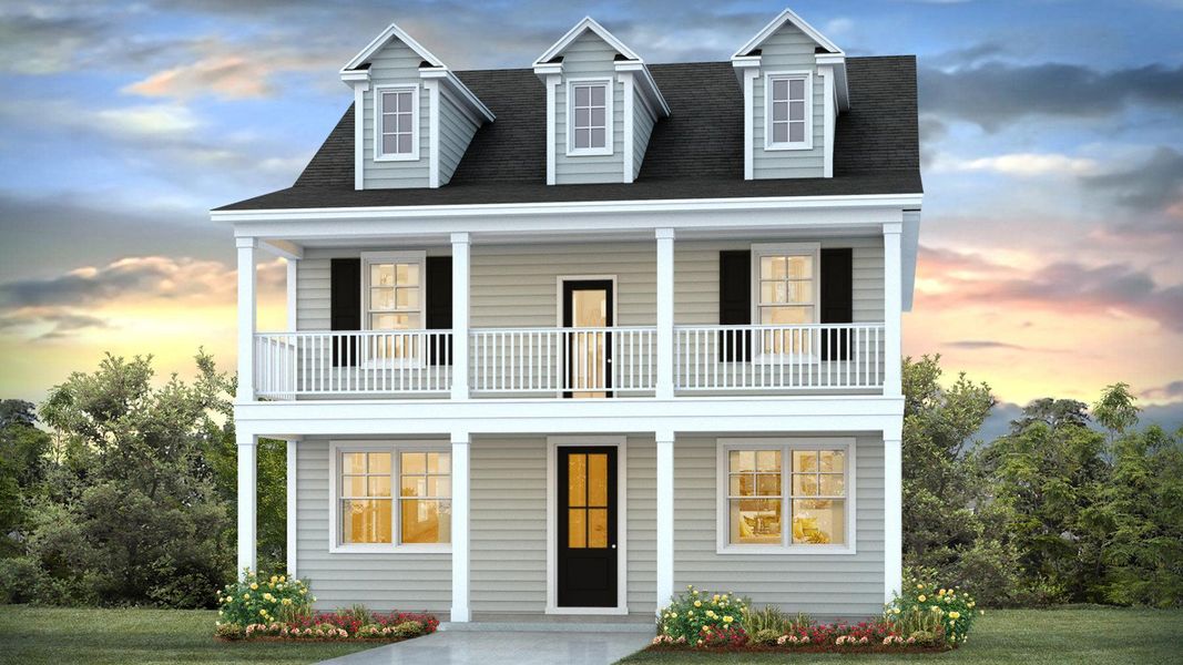 Representative exterior photo of a completed home built from the SPRUCEWOOD by D.R. Horton in Sheep Island, Summerville, SC (Image 2).