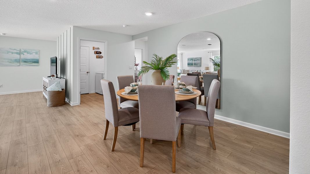 Representative furnished interior of a home built from the LAKESIDE by D.R. Horton in Copes Landing, Jacksonville (Image 8).