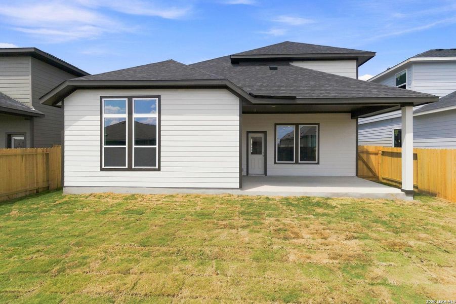 Exterior details and patio area of a home in Cordova Crossing, Seguin (Image 4).