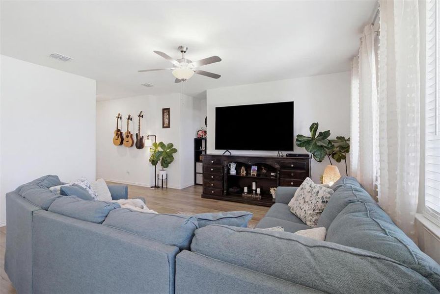 Furnished interior view inside a new home in Kings Ridge, Denton (Image 18). Furnished interior view inside a new home in Kings Ridge, Denton (Image 18).